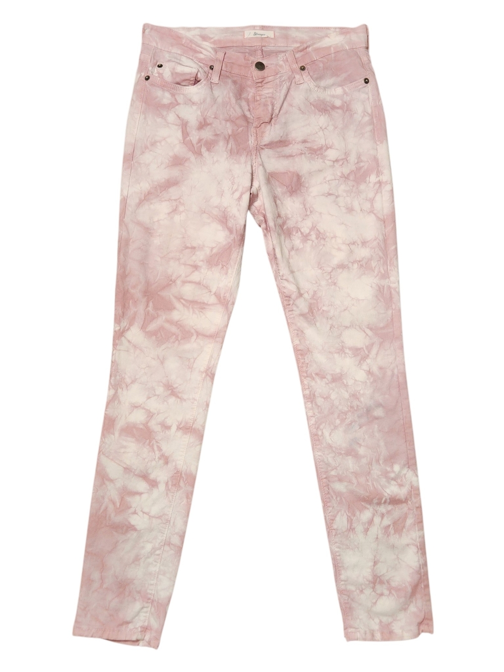 Straight-Leg Skinny Ankle Jeans Rose Pink Tie-Dye Twisted Retro Vintage Pant Y2K